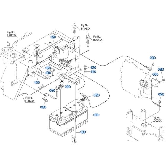 Battery Assembly for Kubota R540 Loader