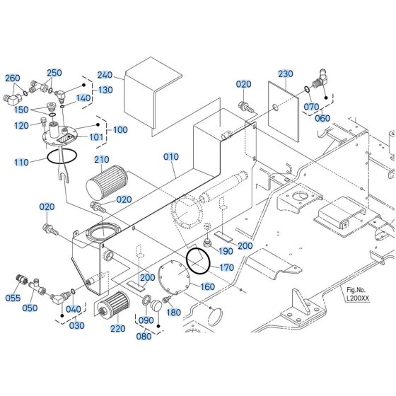 Oil Tank Assembly for Kubota R630 Loader