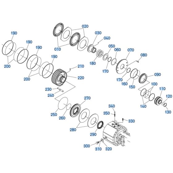 Axle Brake (Rear) Assembly for Kubota R630 Loader