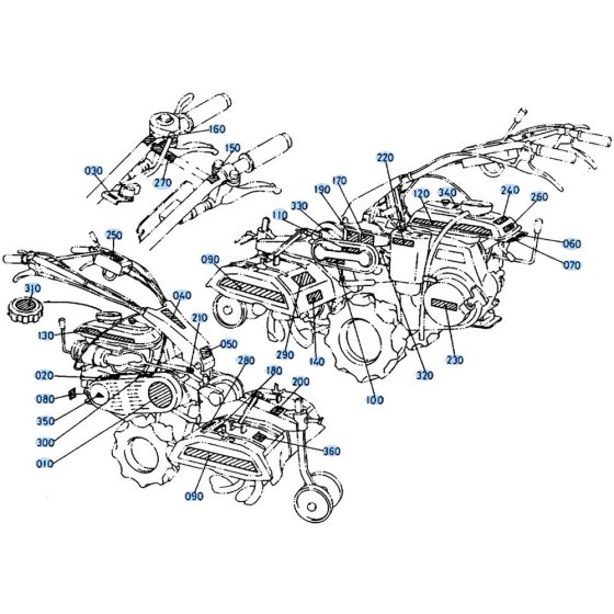 Decals for Kubota SX700 Tiller