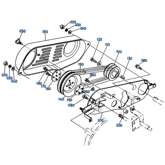 Belt Cover Assembly for Kubota SX700 Tiller