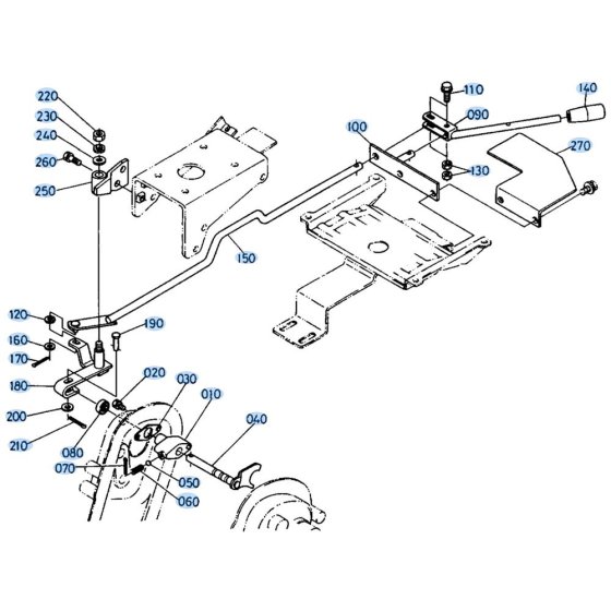 Blade Change Lever Assembly for Kubota SX700 Tiller