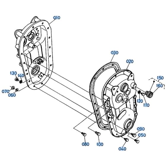 Transmission Case Assembly for Kubota SX700 Tiller