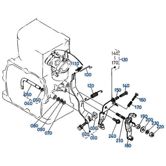 Governor Assembly for Kubota SX700 Tiller