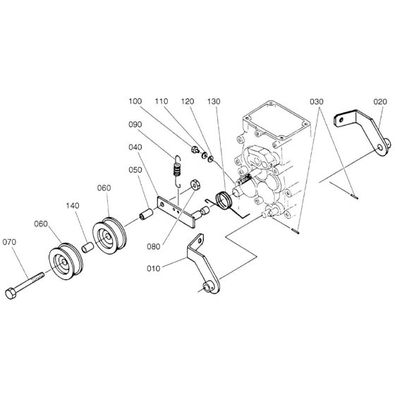 Tension Pulley Assembly for Kubota TF60 Tiller