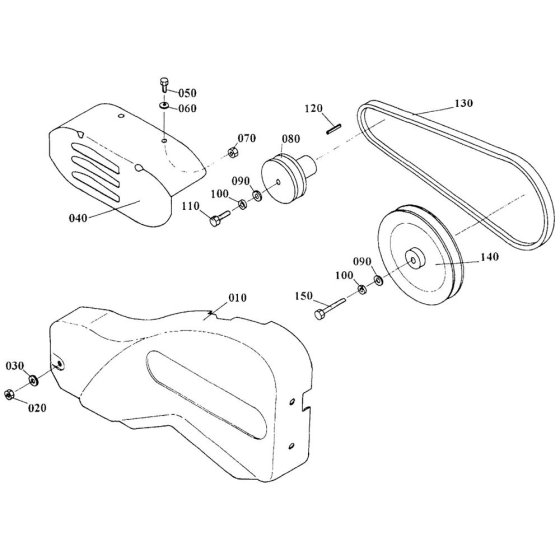 Belt Cover Assembly for Kubota TF60 Tiller