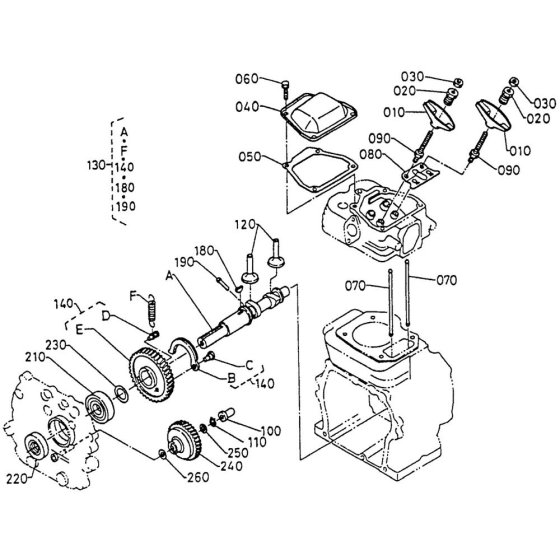 Camshaft Assembly for Kubota TF60 Tiller