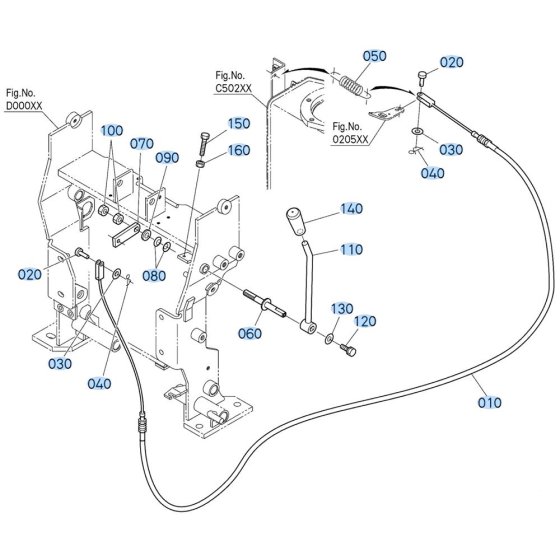 Accelerator Lever for Kubota U10-5