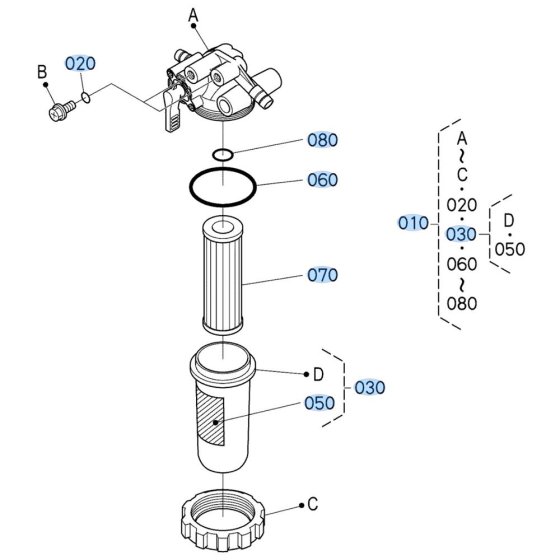 Fuel Filter Assembly for Kubota