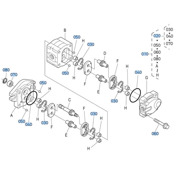 Gear Pump for Kubota U10-5