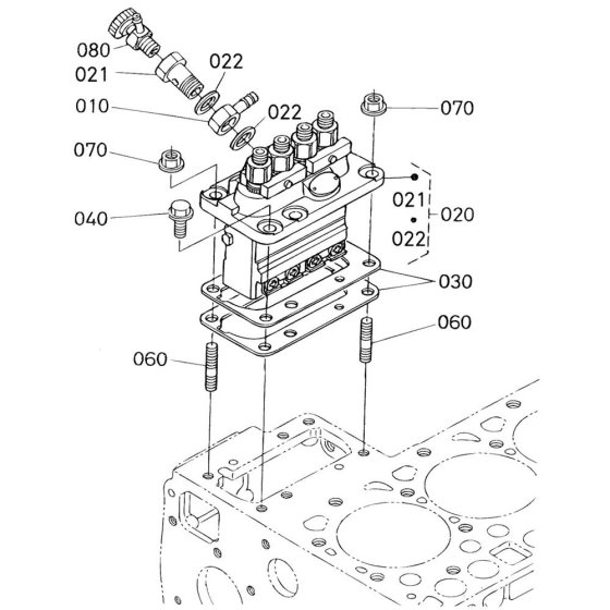 Injection Pump Assembly for Kubota V2203-M-E2B Engine