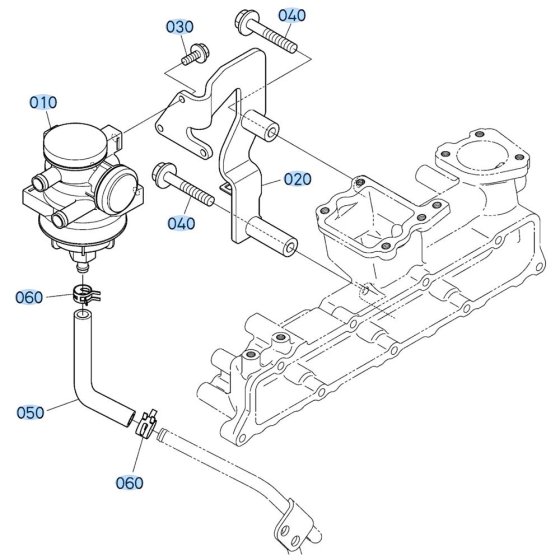 Oil Separator Assembly for Kubota V3307-CR-T-E5 Engine