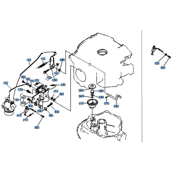 Governor Assembly for Kubota W5021-PC Mower