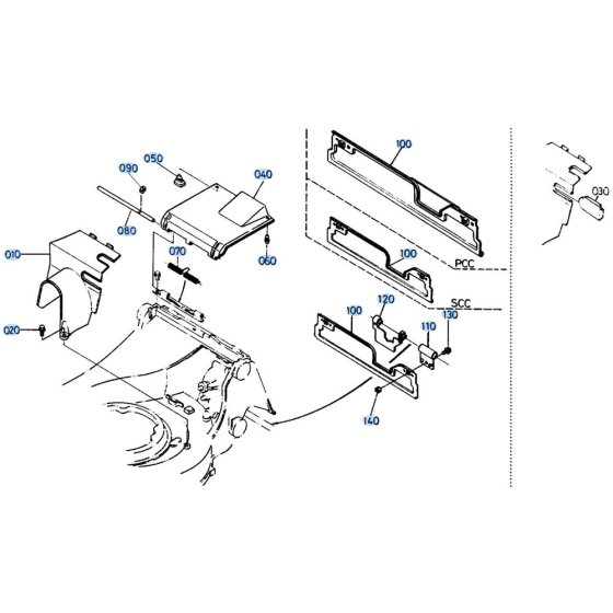 Discharge Guard Assembly for Kubota W5021-SCE Mower
