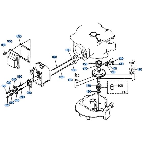 Camshaft Assembly for Kubota W5021-SCE Mower