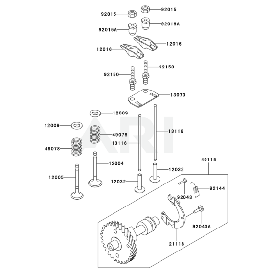 Valve/Camshaft for Kawasaki Pump