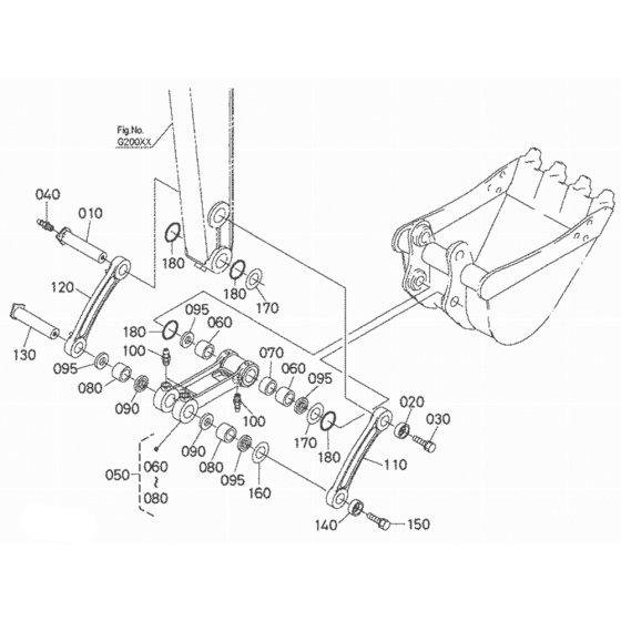 Dipper Arm/Bucket Link Assembly