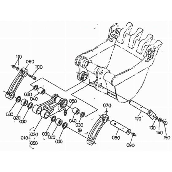 Dipper Arm/Bucket Link Assembly