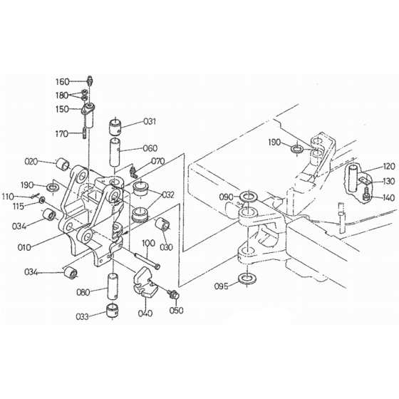 Kingpost Assembly for Kubota