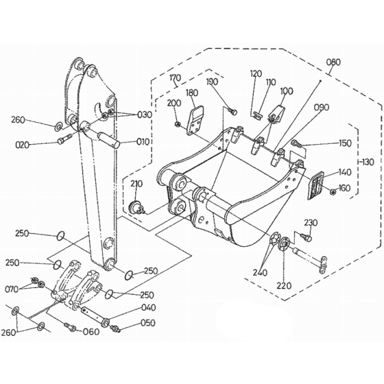 Bucket Assembly for Kubota