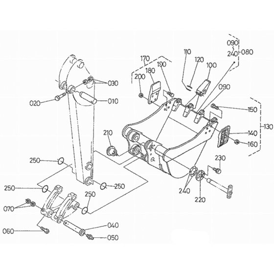 Bucket Assembly for Kubota KX161-2