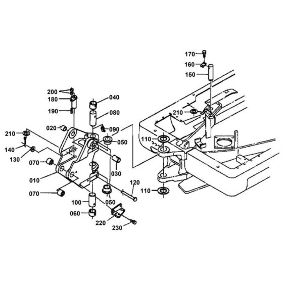 Kingpost Assembly for Kubota KX36-2