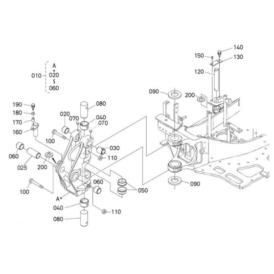 Kingpost Assembly for Kubota KX41-3