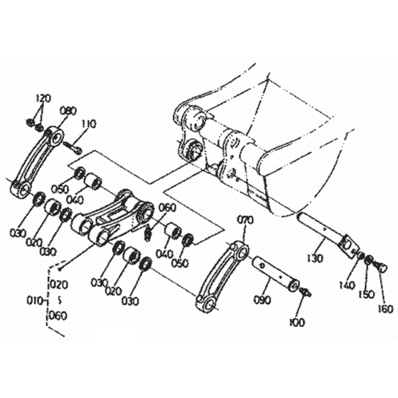Dipper Arm/Bucket Link Assembly