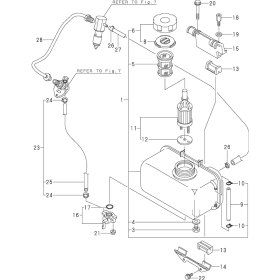 Fuel Tank & Pipe Assembly