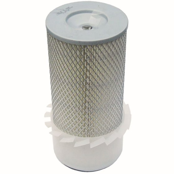 Air Filter with Fins fits Atlas Copco, Benford, Bobcat, Bomag