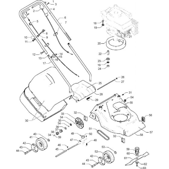 Flymo LAWNCHIEF 400PD Assembly