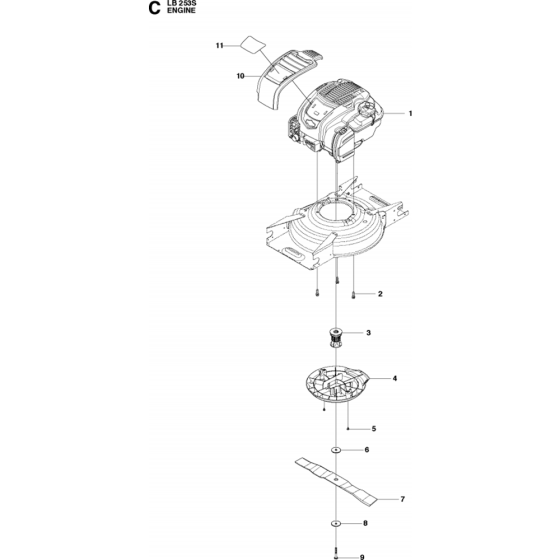Engine Assembly for Husqvarna LB 253S