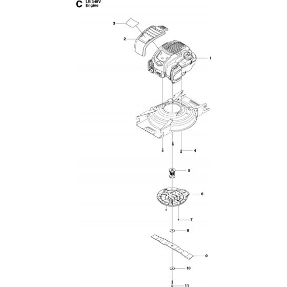 Engine Assembly for Husqvarna LB 348V