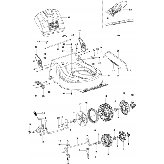 Mower Deck for Husqvarna LC 141iV