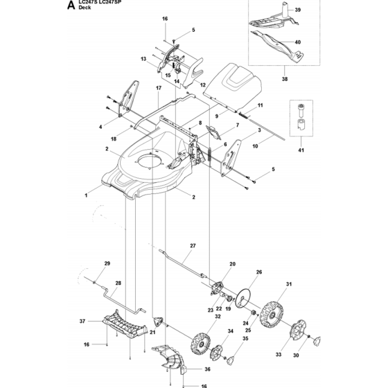 Mower Deck for Husqvarna LC 247SP