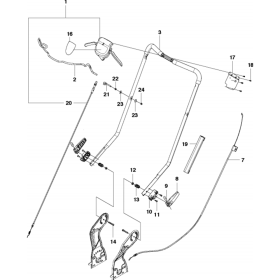 Handle Assembly for Husqvarna
