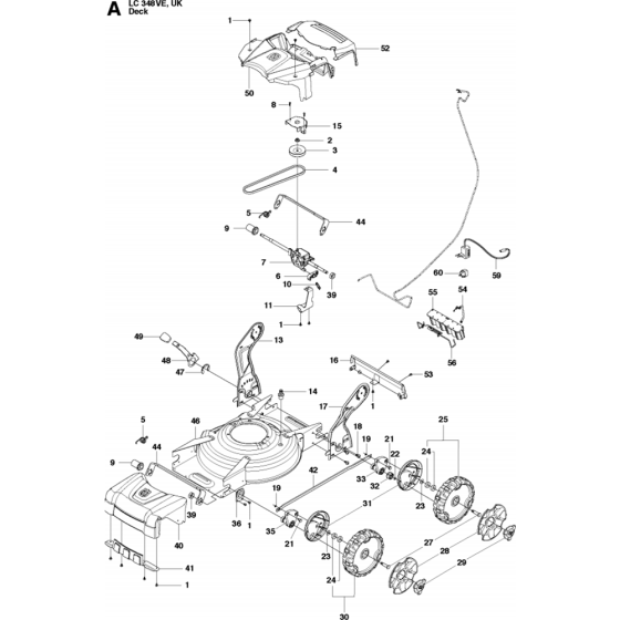 Mower Deck for Husqvarna LC 348VE