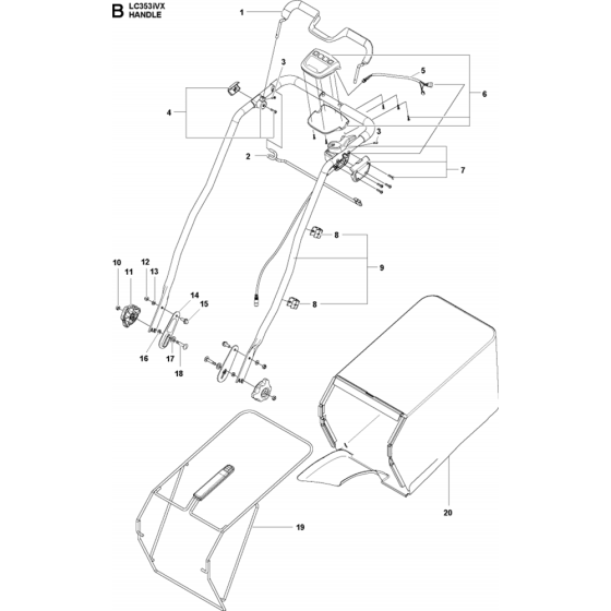 Handle Assembly for Husqvarna