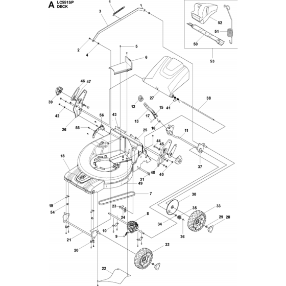 Mower Deck for Husqvarna LC 551SP
