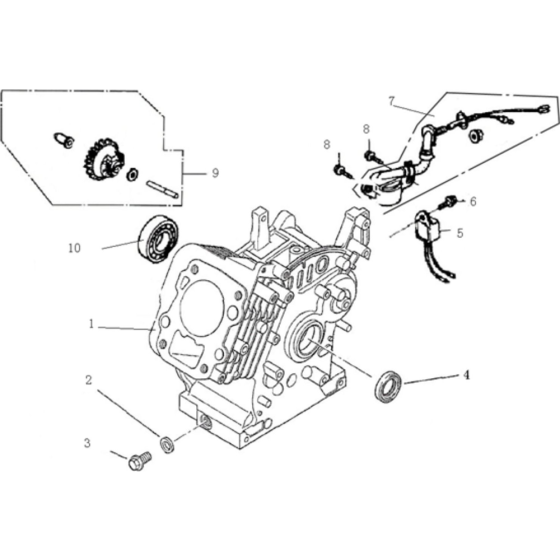 Crank Case Assembly for Loncin