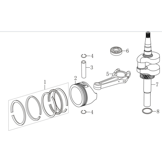 Crankshaft, Piston Assembly