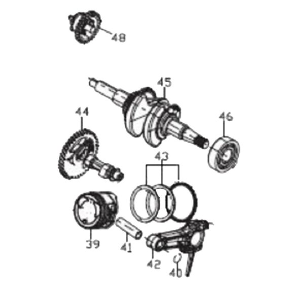 Crankshaft Assembly for Loncin LC25ZB21-1.7Q Pump