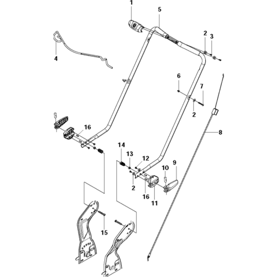 Handle Assembly for Husqvarna LC48