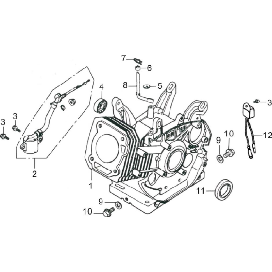 Crankcase Assembly for Loncin