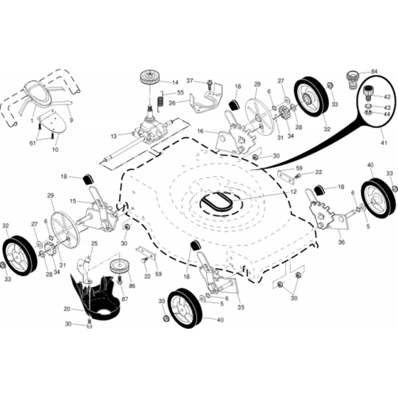 Drive Assembly for Husqvarna LC56