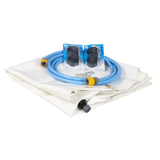 Fentex Leak diverter tarp & fittings - White tarp 2m x 2m