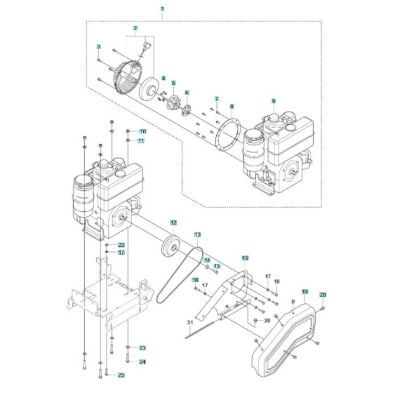 Engine Assembly for Husqvarna LF 160