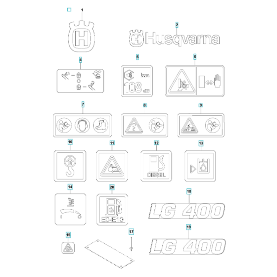 Decals for Husqvarna LG 400