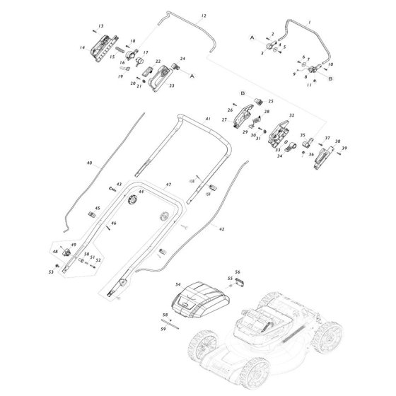 Handle Assembly for Makita LM001G