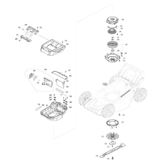 Battery, Motor Assembly for Makita